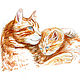 Картина Кошка с котенком, Картины, Санкт-Петербург,  Фото №1