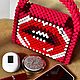 Заказать Сумка из бархатных бусин LIPS. DASHKOZAK ACCESSORIES. Ярмарка Мастеров. . Сумка через плечо Фото №3