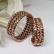 Украшения handmade. Livemaster - original item Wedding copper rings (pair) 