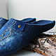'Storm at sea' felted men's Slippers. Slippers. Bugrina Oksana. Online shopping on My Livemaster.  Фото №2