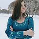 Платье стилизованное под средневековье лен вышивка. Костюмы для косплея. Славянская одежда (krasota-mir). Интернет-магазин Ярмарка Мастеров.  Фото №2