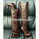 boots womens embossed Croco,handmade. High Boots. Anastasia Suvaryan обувь ручной работы. Online shopping on My Livemaster.  Фото №2
