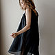Amelie nightgown made of silk cambric black color. Combination. Delicate Clothing Store (Daria). My Livemaster. Фото №5