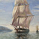 Order Oil painting on canvas with a sailboat in the sea. Landscape. pirogov-maxim. Livemaster. . Pictures Фото №3