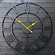 Часы “Rooma-2 S” 1 метр, черные интерьерные. Часы каминные. koduKuus /часы и декор из металла/. Ярмарка Мастеров.  Фото №5