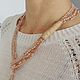 Order Necklace-tie.Oligoclase,quartz,leather,silver(Brunello Cucinelli style. marusjy. Livemaster. . Necklace Фото №3