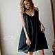 Order Amelie nightgown made of silk cambric black color. Delicate Clothing Store (Daria). Livemaster. . Combination Фото №3