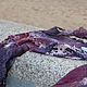 Шелковый платок "Сливовый". Бордово-фиолетовый шейный. Платки. Мария Хабарова. Шарфы, платки. Ярмарка Мастеров.  Фото №6