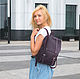 Leather backpack 'Moscow' purple, Backpacks, Moscow,  Фото №1
