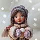 Валяная ёлочная игрушка Девочка с пломбиром, Войлочная игрушка, Киров,  Фото №1