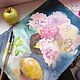 Painting watercolor Hydrangea and lemon, Pictures, Moscow,  Фото №1