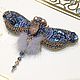 Brooch-pin: Brooch dragonfly blue and gold. Brooches. Ludmila (Ludmila-biser) (Ludmila-biser). My Livemaster. Фото №4