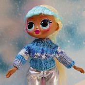 Куклы и игрушки handmade. Livemaster - original item Variegated sweater for doll Lol omg. Handmade.