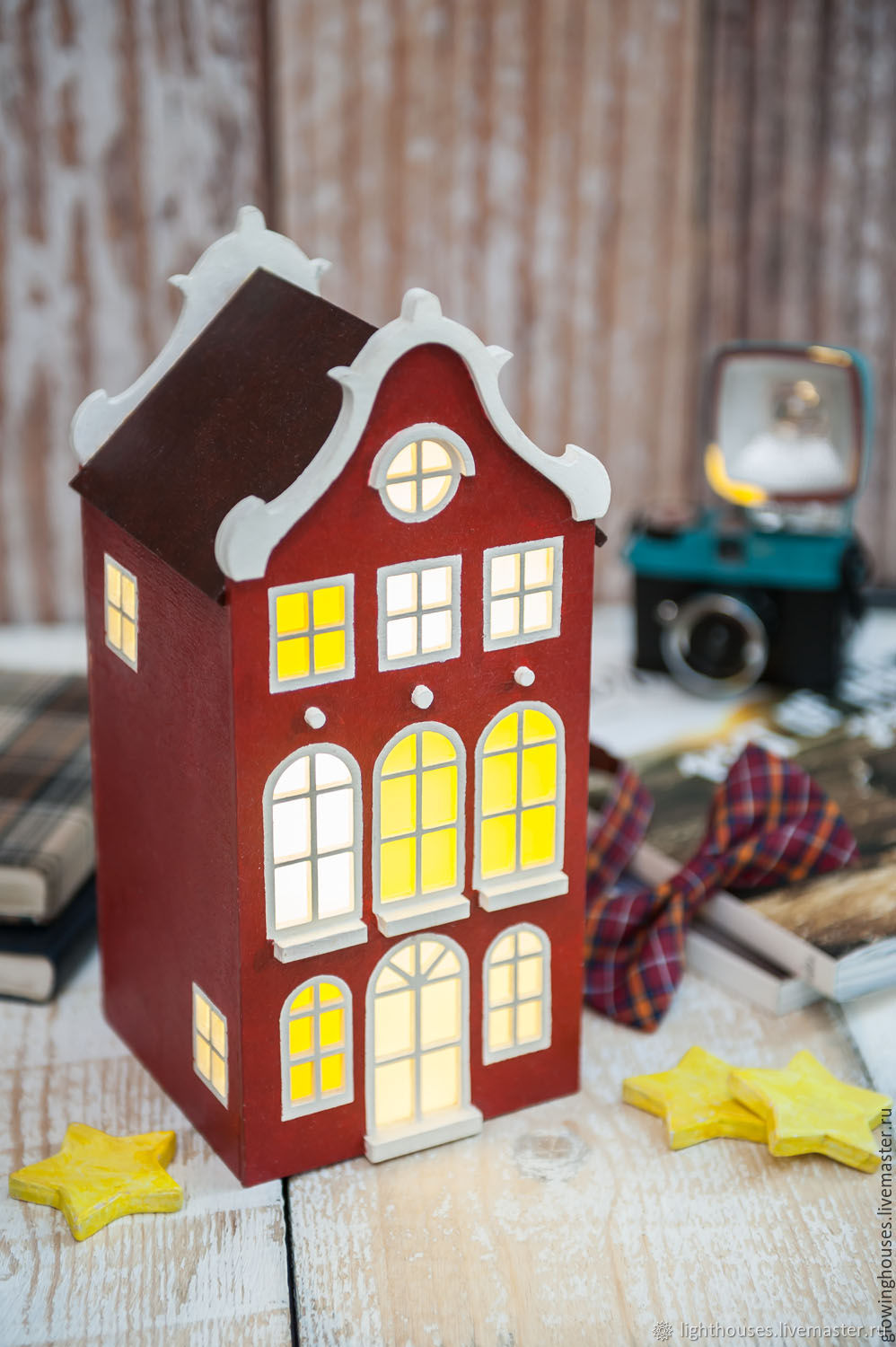 Домики ночник из картона своими руками