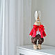 Рождественский кролик мягкая игрушка интерьерная, Мягкие игрушки, Алдан,  Фото №1