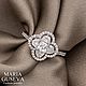 Кольцо клевер инкрустированный фианитами особой огранки. Кольца. MARIA GUSEVA Fashion Jewelry. Интернет-магазин Ярмарка Мастеров.  Фото №2
