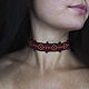 Чокер Винная страсть. Чокер. Jiva | Украшения макраме с камнями. Интернет-магазин Ярмарка Мастеров.  Фото №2