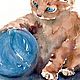 'Game' watercolor painting (cats, ginger, animals). Pictures. Nadezda Perova. Online shopping on My Livemaster.  Фото №2