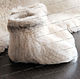 Chuni sheep wool (white) No. №1, Slippers, Nalchik,  Фото №1