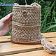 Сумка вязаная из джута через плечо. Сумка через плечо. Karamelka_bags. Интернет-магазин Ярмарка Мастеров.  Фото №2