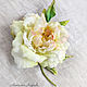 Brooch made of silk. Rose made of silk ' Delicate fragrance'. Brooches. natalya-4 (natalya-4). My Livemaster. Фото №4