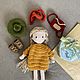 Вязаная кукла / осенняя школьница. Амигуруми куклы и игрушки. Вязаные игрушки и изделия Альбина(amifox) (amifox). Интернет-магазин Ярмарка Мастеров.  Фото №2