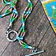 Necklace made of beads with geometric Boho Ethnic pattern. Gerdan. StylishThings4U. My Livemaster. Фото №5
