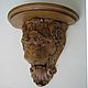 Carved wall console shelf Lev. Sculpture. Carved decor. Online shopping on My Livemaster.  Фото №2