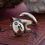 Украшения handmade. Livemaster - original item Ring SEAL. Ring kitty. Ring in the form of a cat. Cat. bronze silver. Handmade.