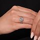 Кольцо серебро 925 пробы в инкрустации фианитов. Кольца. MARIA GUSEVA Fashion Jewelry. Ярмарка Мастеров.  Фото №5