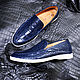 Men's loafers made of genuine crocodile leather, premium model!. Loafers. SHOES&BAGS. My Livemaster. Фото №4