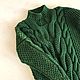 dresses: Handmade knitted grass-colored dress to order. Dresses. Kardigan sviter - женский вязаный свитер кардиган оверсайз. My Livemaster. Фото №5