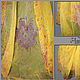 "Цвет солнца"- шелковый платок, в технике Эбру (рисунки на воде). Платки. Ann Iva (ebru). Интернет-магазин Ярмарка Мастеров.  Фото №2