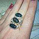 'Illusion' ring with exclusive black opals. Rings. SELENA. My Livemaster. Фото №5