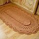 Order Oval rug crochet Elegant-2. knitted handmade rugs (kovrik-makrame). Livemaster. . Carpets Фото №3