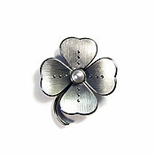 Украшения handmade. Livemaster - original item Pin Brooch LUCKY CLOVER / Four-leaf Brooch. Handmade.