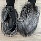 Fluffy mittens made of black fox fur. Mittens. Olga Lavrenteva. Online shopping on My Livemaster.  Фото №2