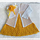 Knitted baby dress for baby girl crochet "Ray of sunshine", , Novosibirsk,  Фото №1