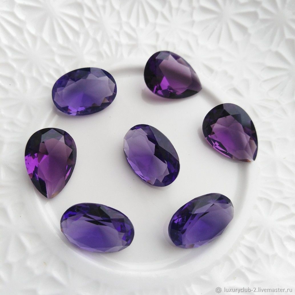 ЛОТ Бразильский натуральный аметист Сертификат 29.60 ct купить купить в ...