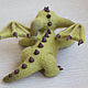 Grass dragon, wool sculpture. Felted Toy. touch-me. My Livemaster. Фото №6