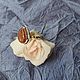 Кольцо с солнечным камнем - гелиолитом. Кольца. Karma-jewelry. Ярмарка Мастеров.  Фото №5