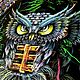 Tapestry art UV "Midnight Owl" Psychedelic poster. Carpets. anahart. My Livemaster. Фото №4