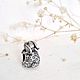 Tiny bathhouse charm and teddy bear. Charm Pendant. 4Unique. My Livemaster. Фото №5