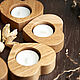 Order Heart candlesticks made of oak and beech 6 pieces. Компания Wood Makers. Livemaster. . Candlesticks Фото №3