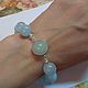 Men's asymmetric bracelet made of natural aquamarine in 925 silver. Bead bracelet. marusjy. My Livemaster. Фото №5