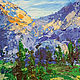 Картина пейзаж Горное озеро Этюд горы Маленькая картина. Картины. АшеАрт Картины (asheart). Ярмарка Мастеров.  Фото №5