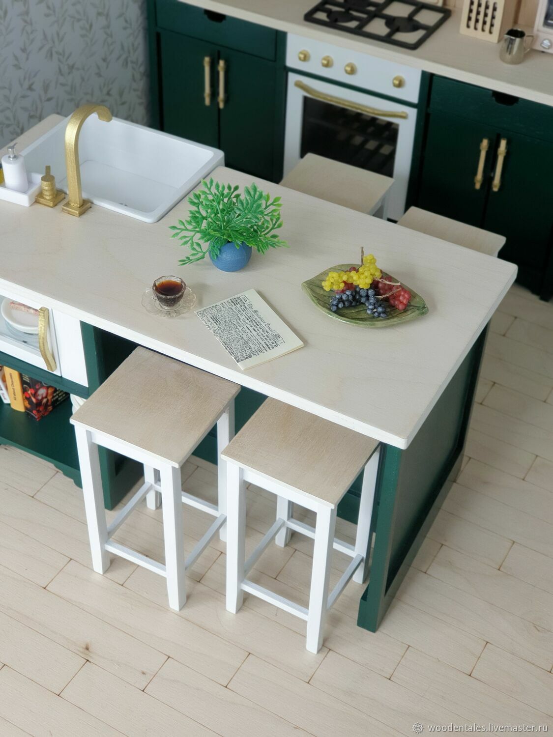 Мебель для кукол–малюток «Кухонный столик», набор для шитья, 15 × 23,2 × 2,2 см