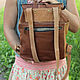 Backpack made of genuine leather, this boho 'Summer day'. Backpacks. Gelekoka. Handmade leather bags.. My Livemaster. Фото №4