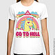 T-shirt cotton ' Unicorn-Go To Hell'. T-shirts and undershirts for men. Dreamshirts. Online shopping on My Livemaster.  Фото №2