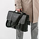 Maletín de cuero para hombre 'Vincent' (marrón Oscuro), Brief case, Yaroslavl,  Фото №1